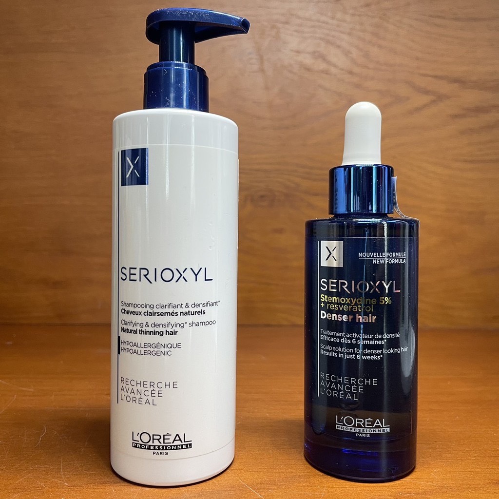 Combo dầu gội và tinh chất L'oreal Serioxyl ngăn rụng và kích thích mọc tóc