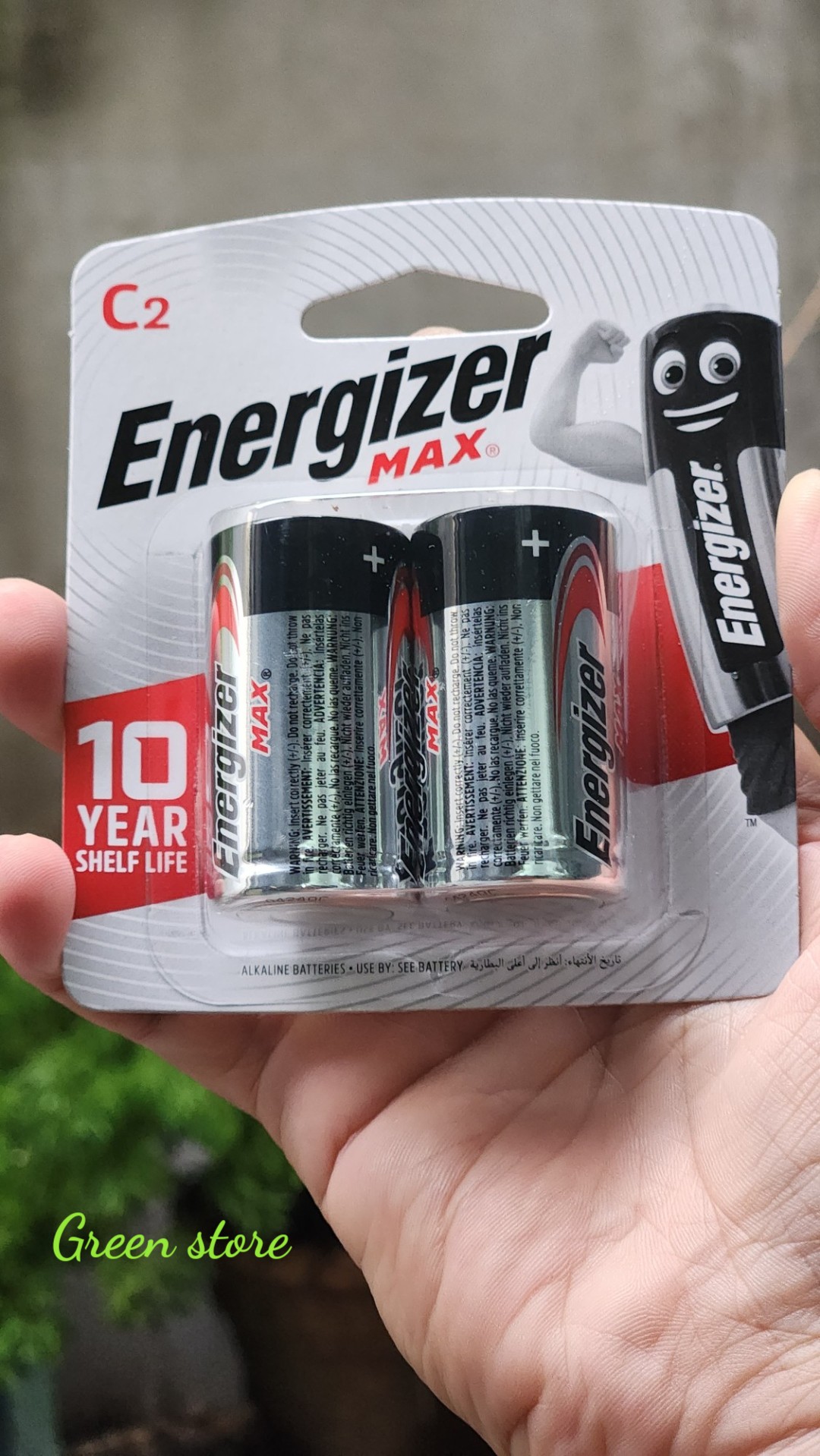 Vỉ 2 viên pin trung size C Energizer MAX E93 BP2 chính hãng
