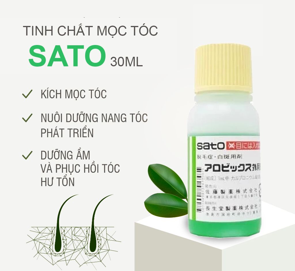 Tinh chất Sato chấm hói mọc tóc giảm rụng tóc 30ml Nhật Bản