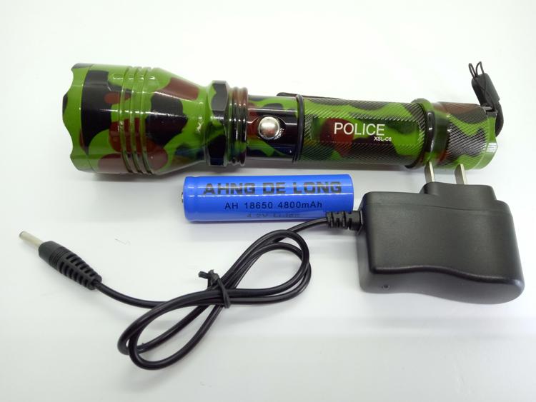 Đèn pin sạc điện siêu sáng Police C6 (Dằn di)