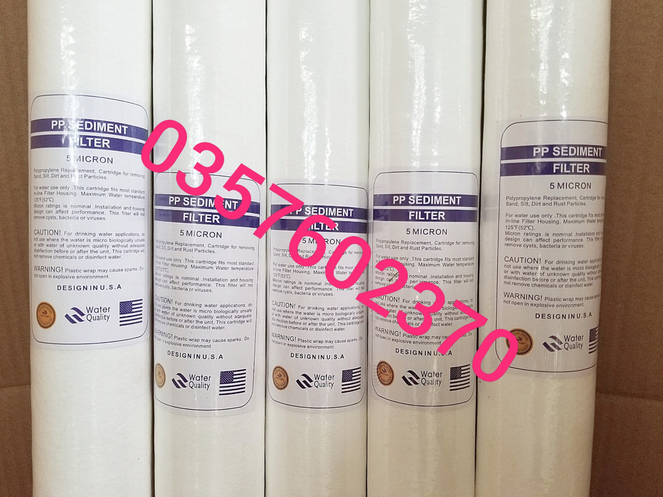 [HCM]COMBO 5 LÕI LỌC NƯỚC SỐ 1 PPF 20INCH