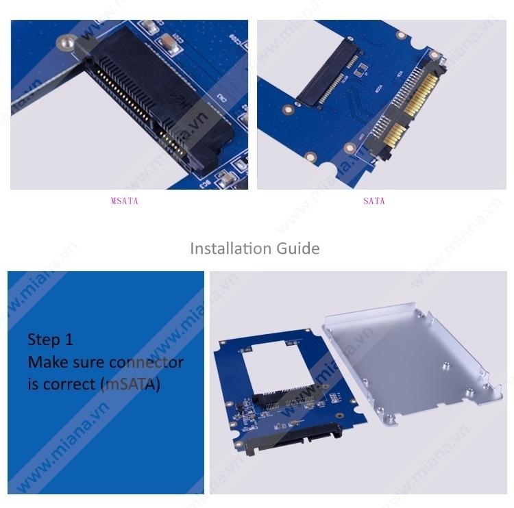Dock chuyển đổi mSata to Sata 2.5" Kingshare