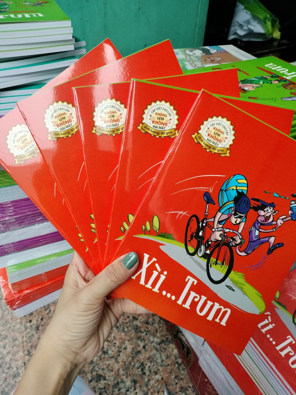 Combo 5 tập vở hs XÌ Trum 96trang 4 ô li