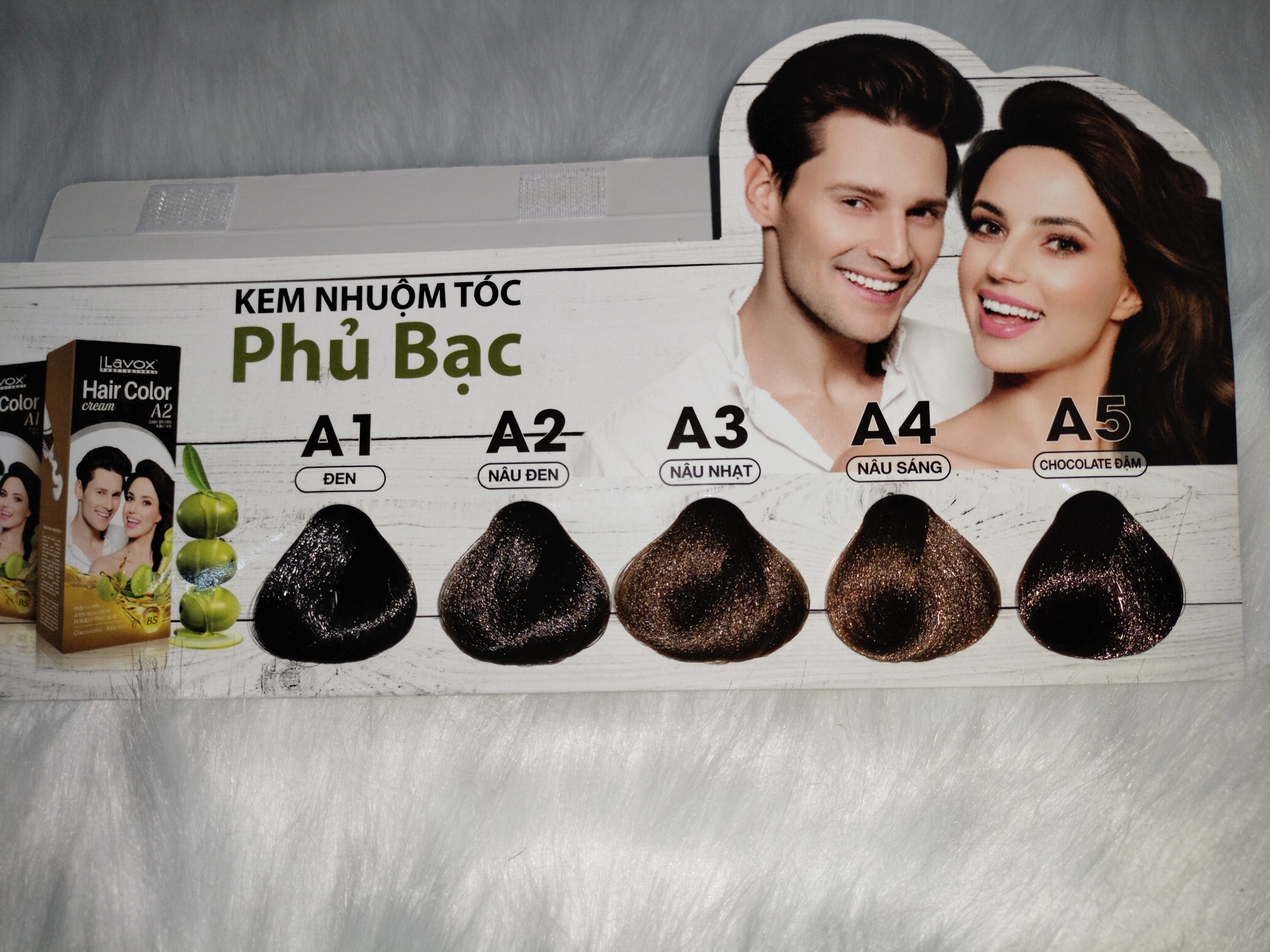 Nhuộm phủ bạc tinh dầu dưỡng tóc olive B5
