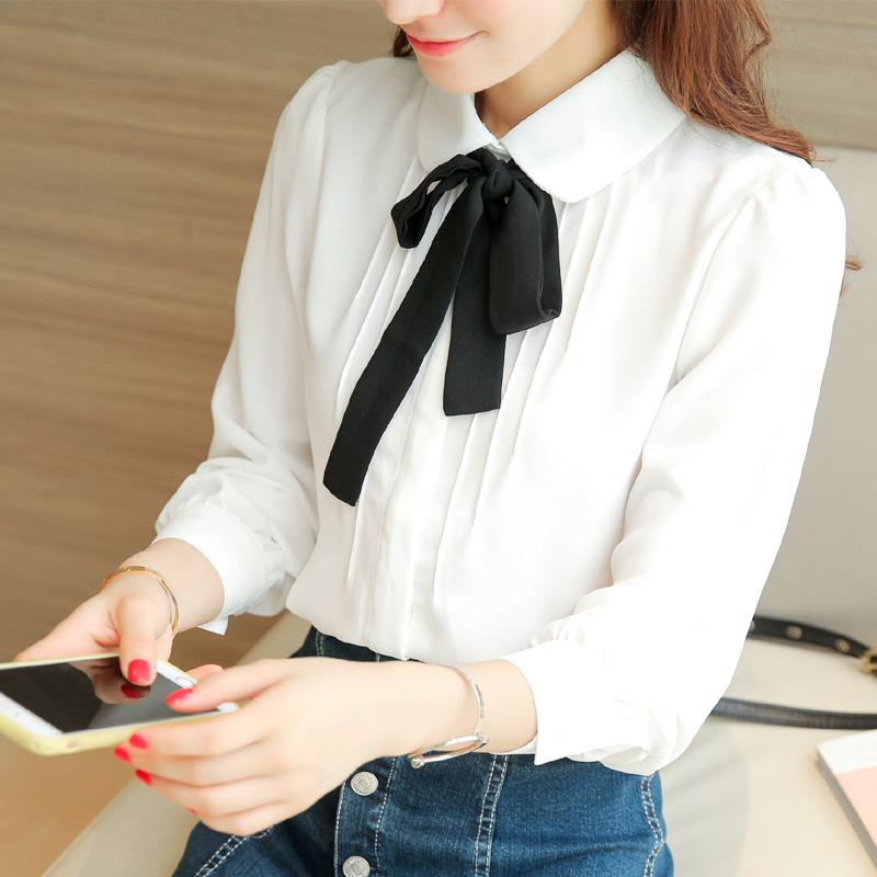 Sơ mi công sở cổ thắt nơ sm117