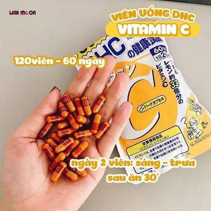 Viên uống DHC Vitamin C Giúp Sáng Da Mờ Thâm