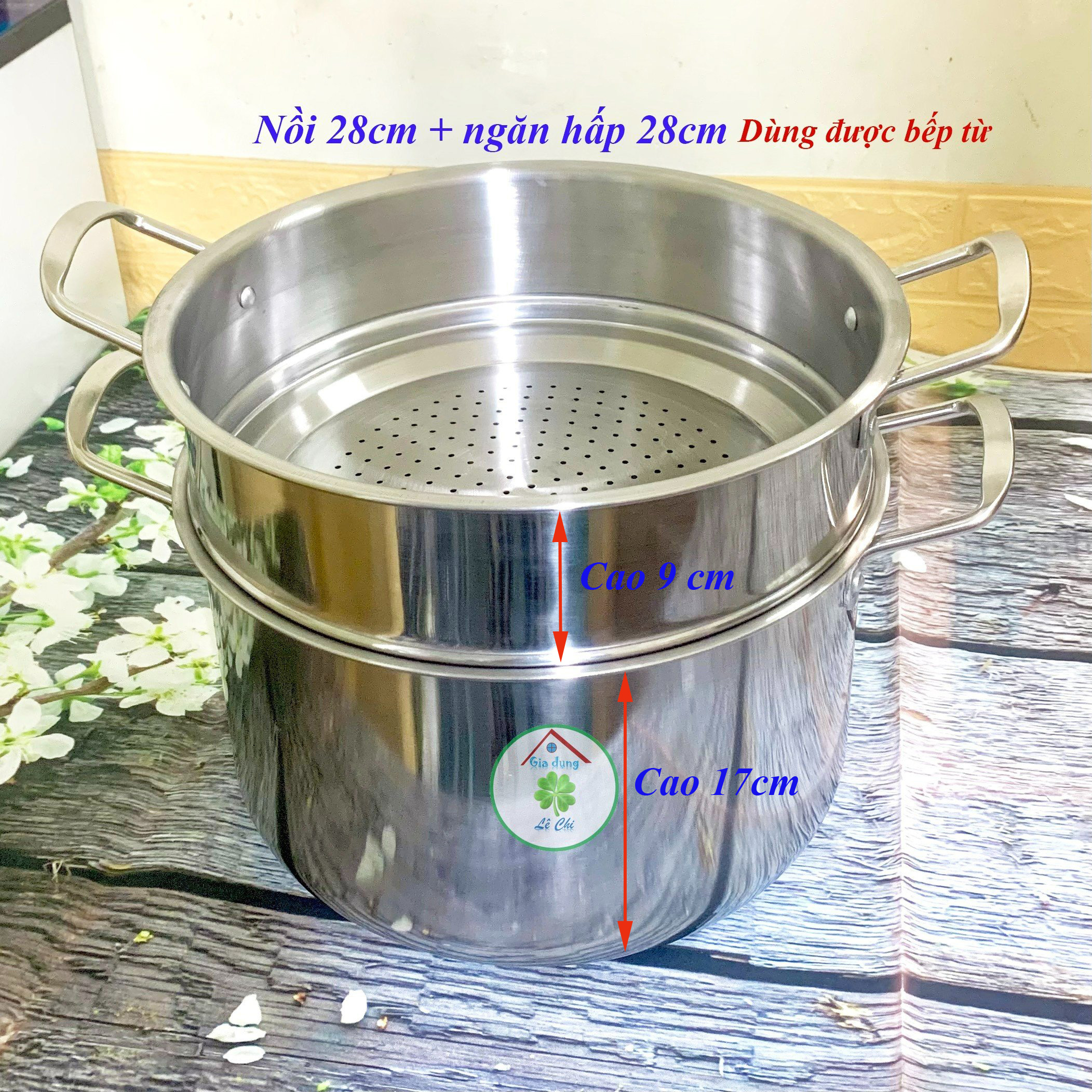 Nồi inox luộc gà (đường kính 24-26-28-30-32cm)