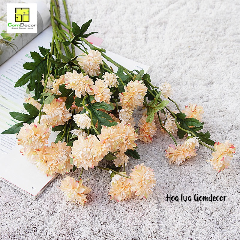 Hoa cúc bách nhật giả cúc daisy giả hoa lụa đẹp cao cấp