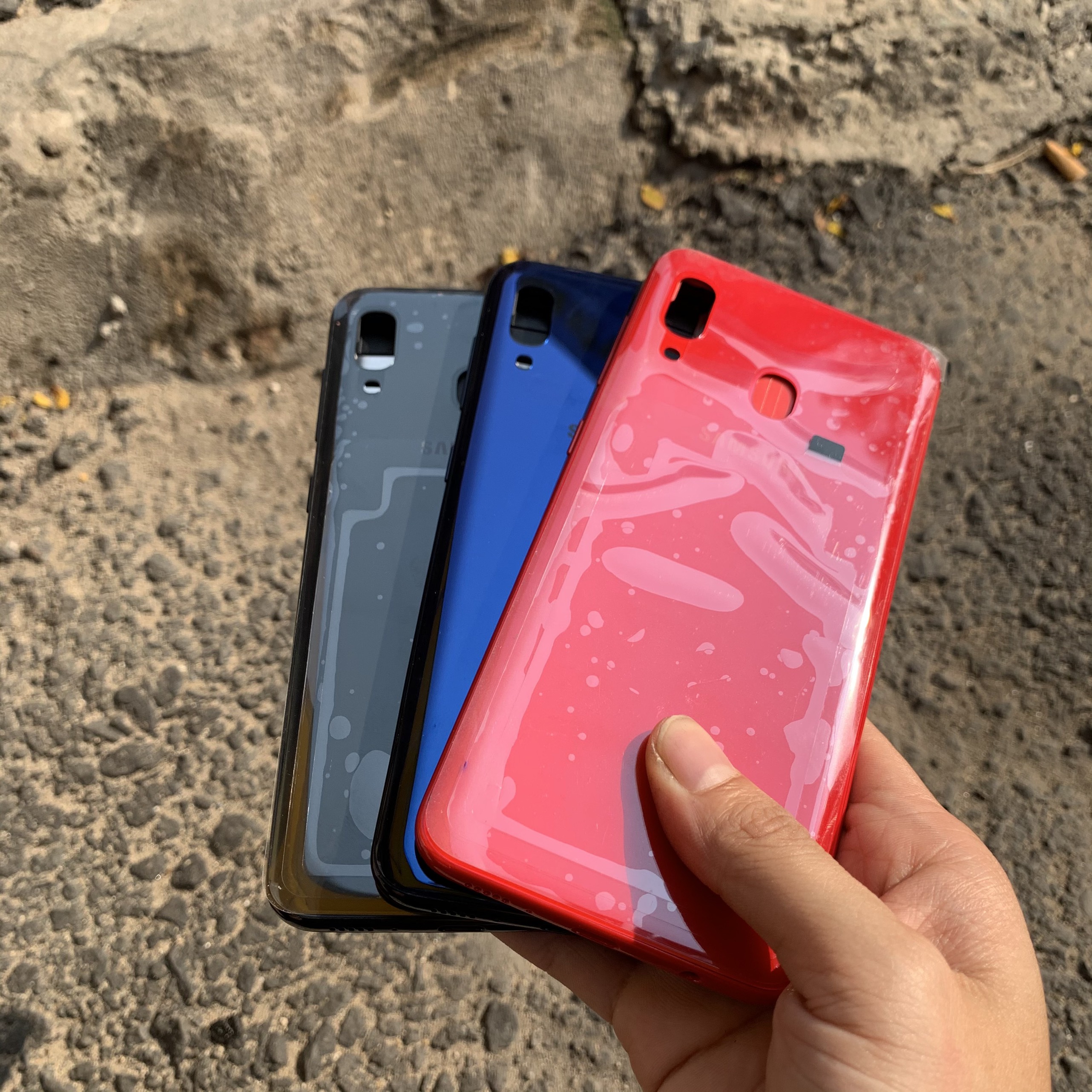 VỎ SƯỜN ĐIỆN THOẠI SAMSUNG GALAXY A20 ZIN ( Sườn , Lưng , Khai sim )