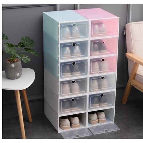 Combo 5 Hộp Đựng Giày Dép, Tủ Ghép, Kệ Giày, Tủ Lắp Ráp Bảo Quản Giày Nắp Nhựa Cứng