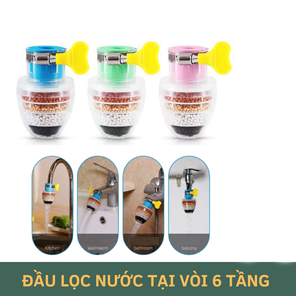 Đầu Lọc Nước Trực Tiếp Tại Vòi Gồm 6 Tầng Lọc