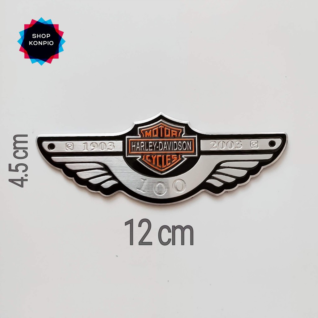 Tem Logo Cánh Chim Harley Davidson Bằng Nhôm Cao Cấp Chống Thấm Nước, Chịu Nhiệt