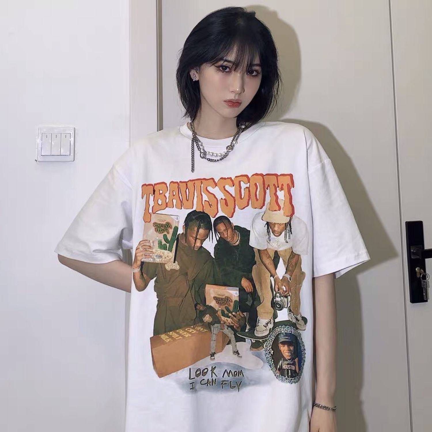 Áo Thun Travi Unisex -Phông ngắn tay lỡ form rộng, in hình 5d vintage cá tính nam nữ Ulzzang