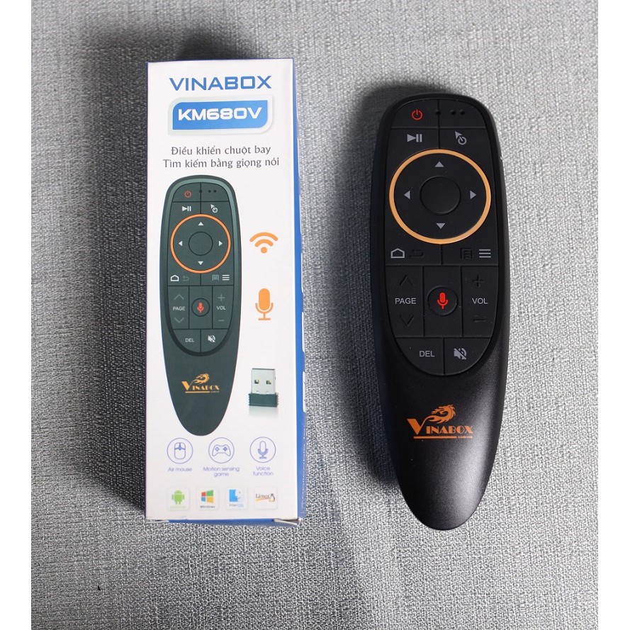 Flying Mouse voice control remote vinabox KM680V-built-in mic high sensitive