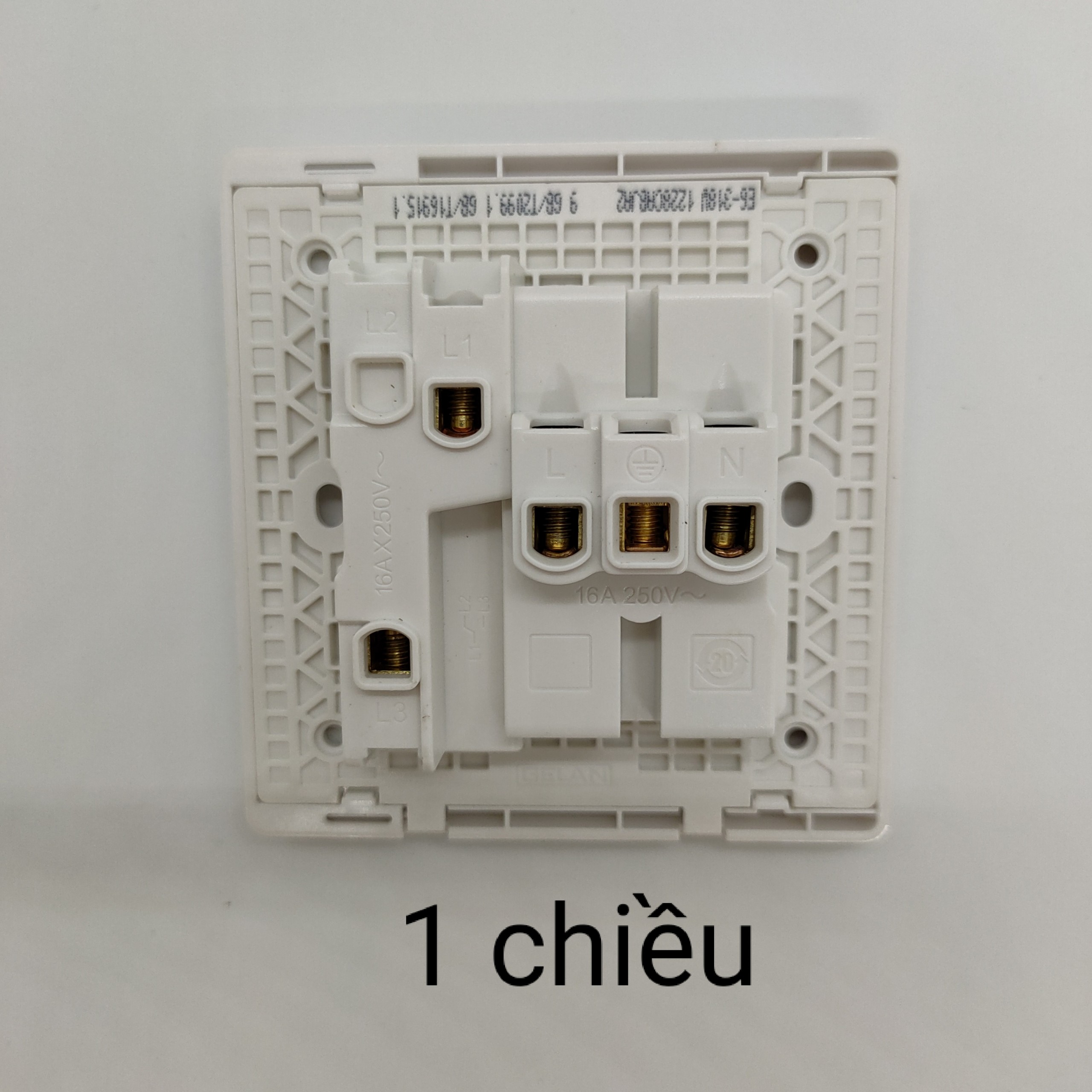 Bộ ổ cắm đôi 5 chấu có công tắc 1 chiều/ 2 chiều Gelan