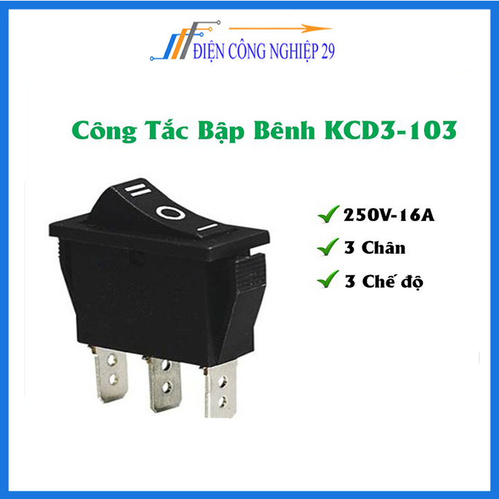 Công tắc bập bênh kcd3-103 3 chế độ 250v 16a