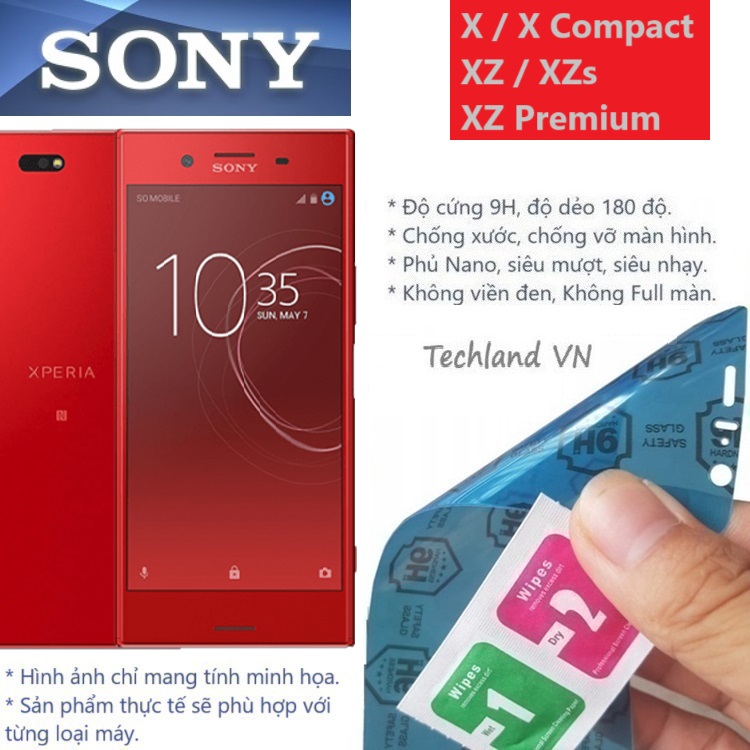 Cường Lực Phủ Nano Sony X / Xz / Xzs / Xz Premium / X Compact - Trong Suốt, Không Full Màn, Không Viền Đen