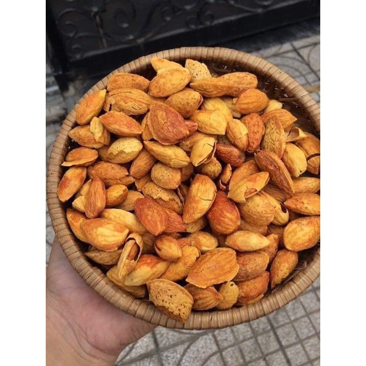 1Kg hạnh nhân Mỹ rang bơ hàng vỏ mỏng nhân dày