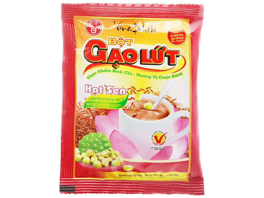 Bột gạo lứt hạt sen Bích Chi bịch 300g [COMBO 3 BỊCH]