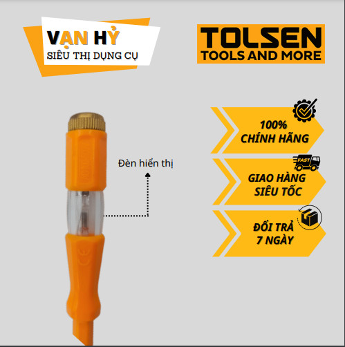 Bút thử điện TOLSEN 190mm 38115