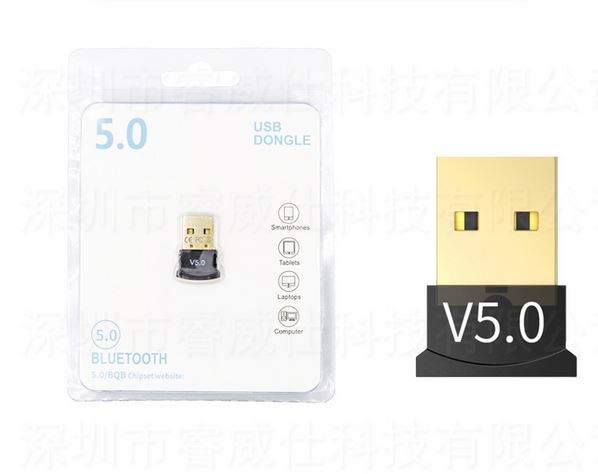 Usb Blueooth DongLe V5.0 dùng cho máy tính laptop tạo kết nối không dây bắt sóng cực mạnh 20M
