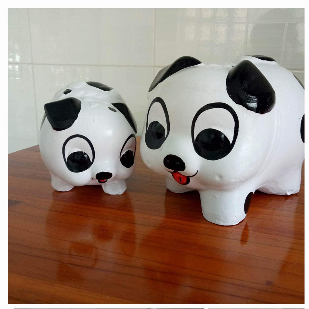 Heo Đất, Lợn Đất Tiết Kiệm 3D - Size Đại dài 28cm - quà tặng
