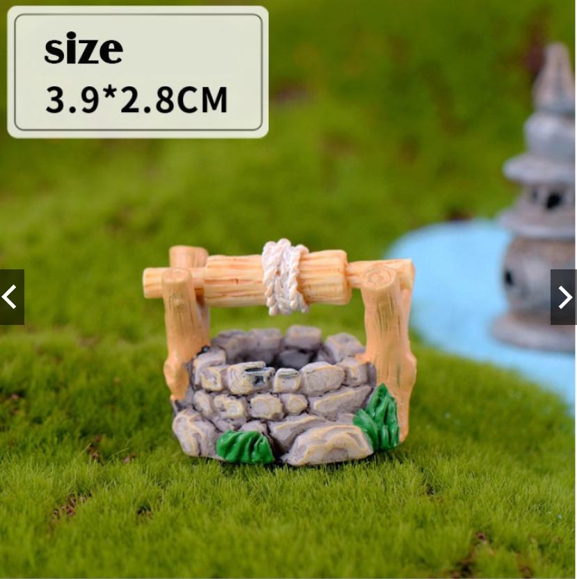 [HCM]Mô hình giếng nước trang trí tiểu cảnh terrarium chậu cây cảnh sen đá