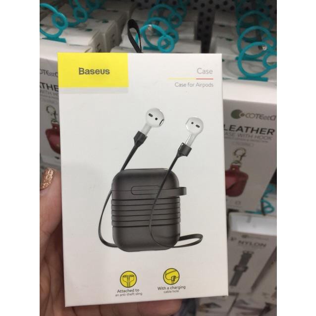 ♥️ Bao da AIR POD kèm dây đeo chống rớt Baseus ♥️