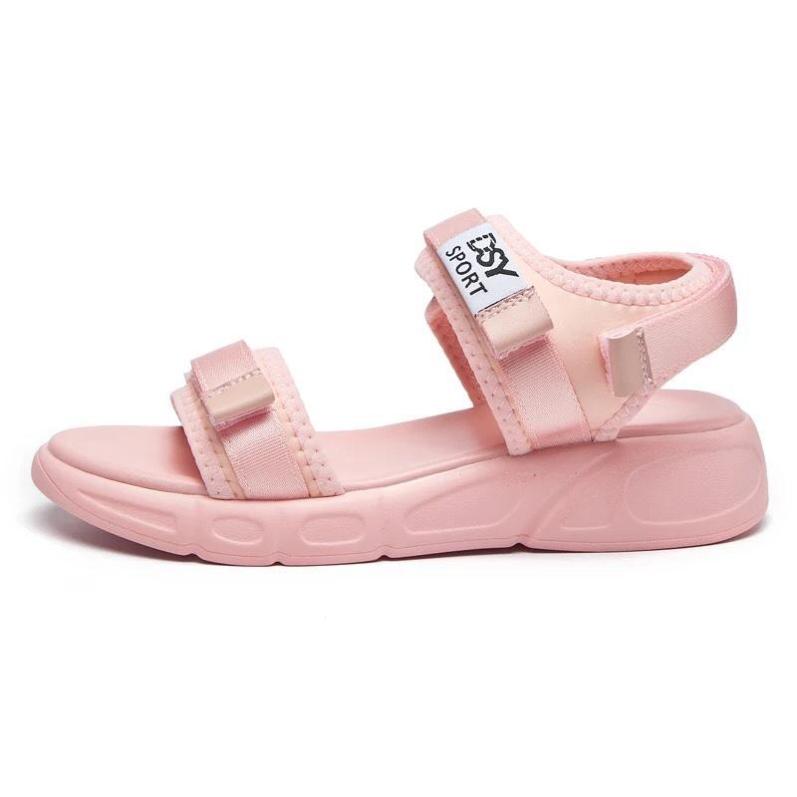 Dép sandal nữ quai ngang chữ Sport siêu nhẹ đi cực êm chân - giày sandal nữ, sandal đi học, sandal hàn quốc, sandal đế bệt, sandal đế bánh mì, sandal đế bằng, sandal 3 quai, màu đen trắng hồng, sandal nu dep di hoc giá rẻ