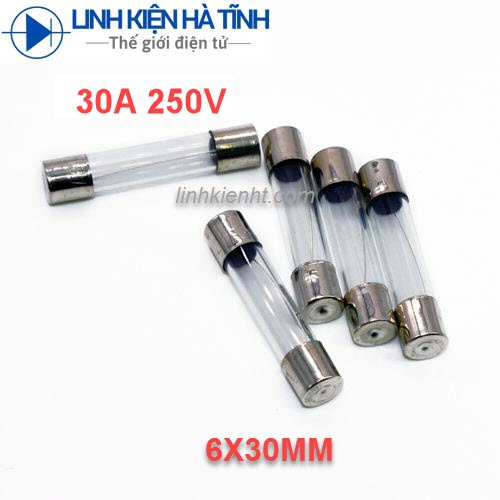 10 cái cầu chì ống 30a 250v 6x30mm