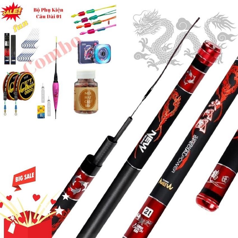 Cần câu đài Xích Long cao cấp SPECIALPOWER XL01, siêu nhẹ, dẻo dai, nhấc tĩnh 2.5kg   - SANAMI FISHING