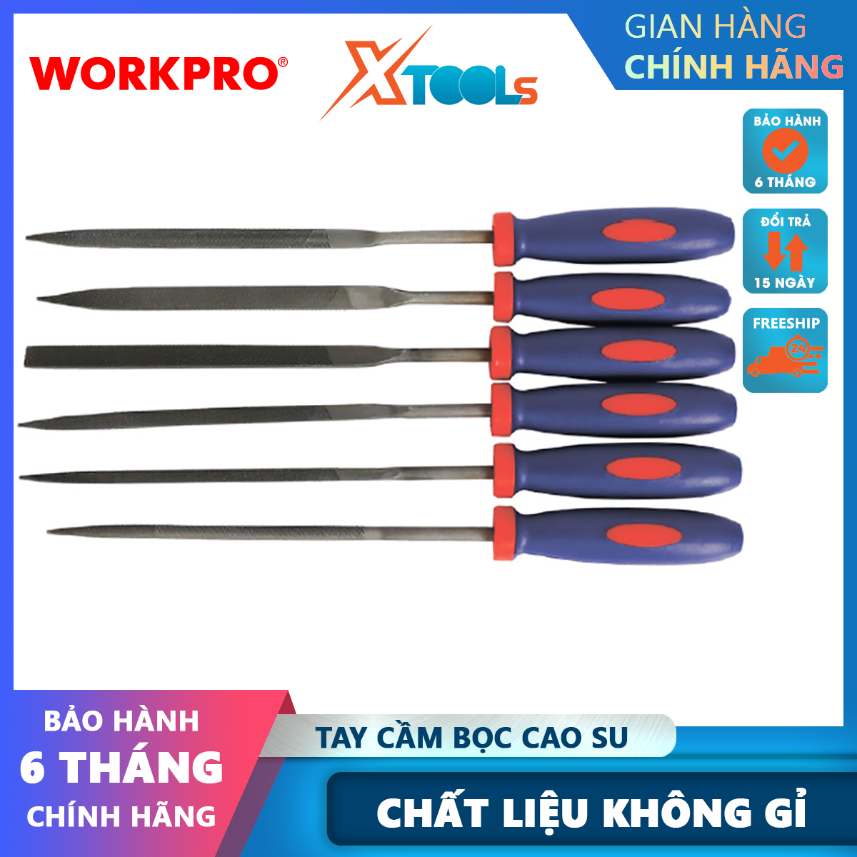 Mini needle file kit workpro-wp251018
