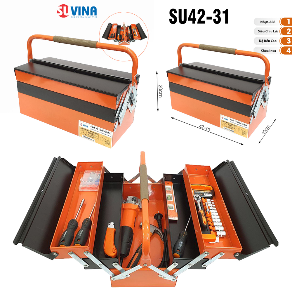 Hộp Đựng Dụng Cụ 3 Tầng 4 Khay SU420