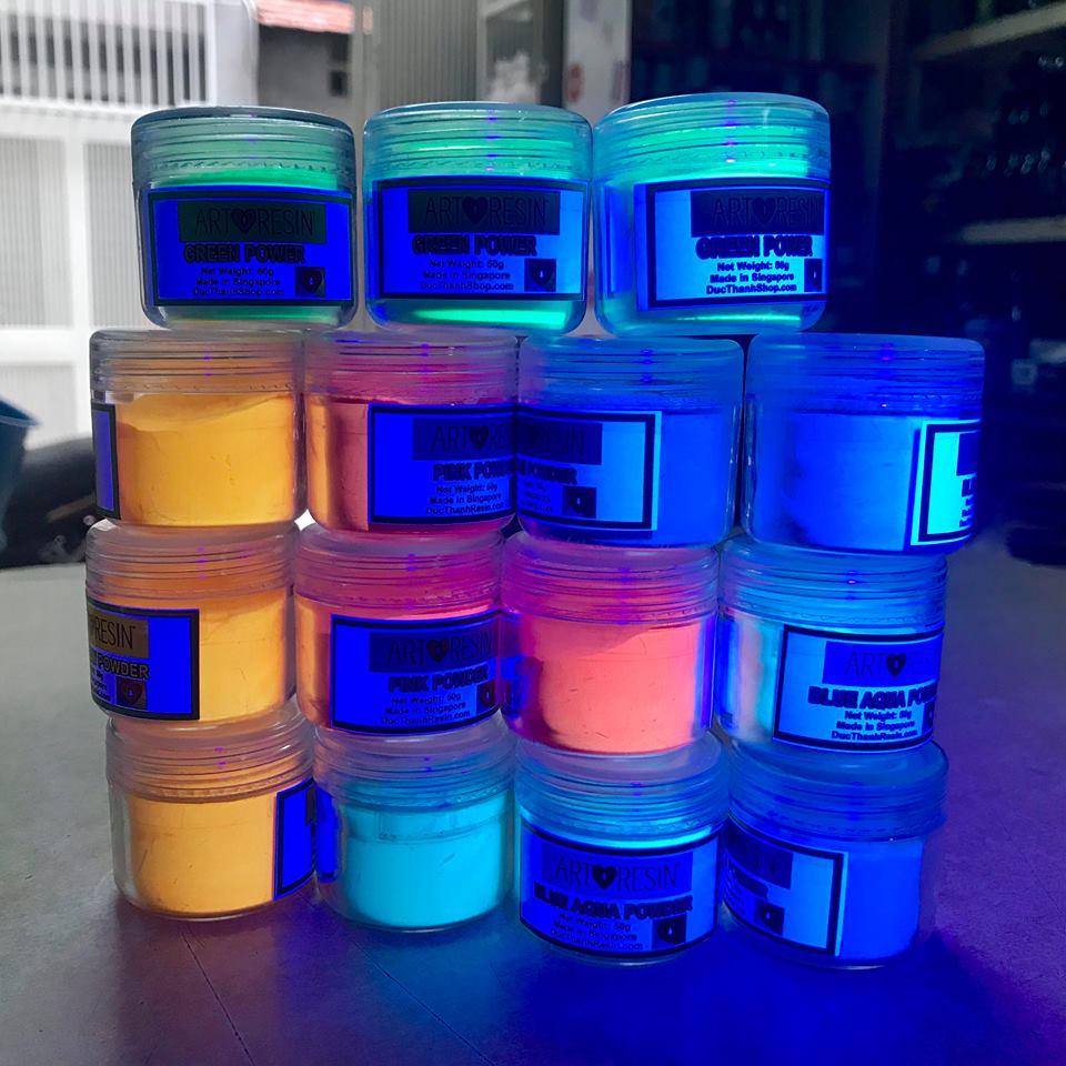 Bột dạ quang phát sáng màu da trời (sky blue)- 50g