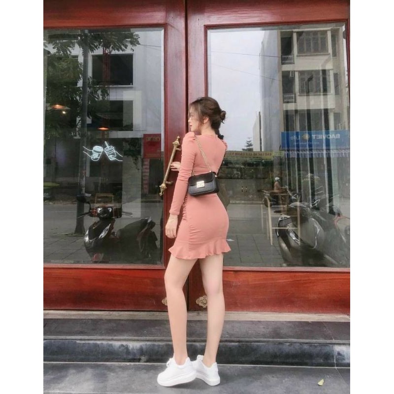 [HCM]ĐẦM BODY ĐUÔI CÁ NÚT VAI