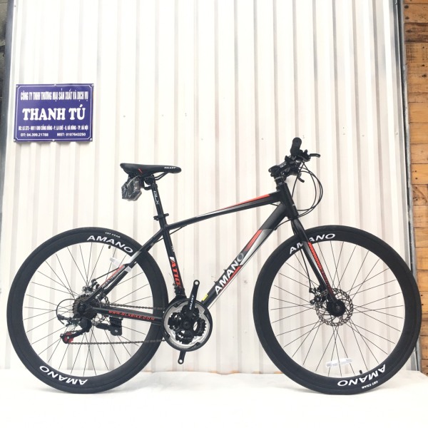 xe đạp đường phố AMANO AT100 2021 khung nhôm đạp nhẹ