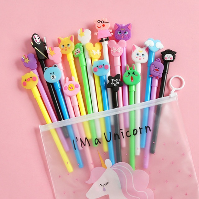 Set 20 chiếc bút cute, combo 20 chiếc bút kim mực nước siêu cute