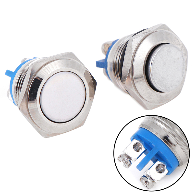 Maraa Công Tắc Nút Nhấn Kim Loại 16Mm Công Tắc Nút Nhấn Tự Đặt Lại Không Đặt Lại Tạm Thời