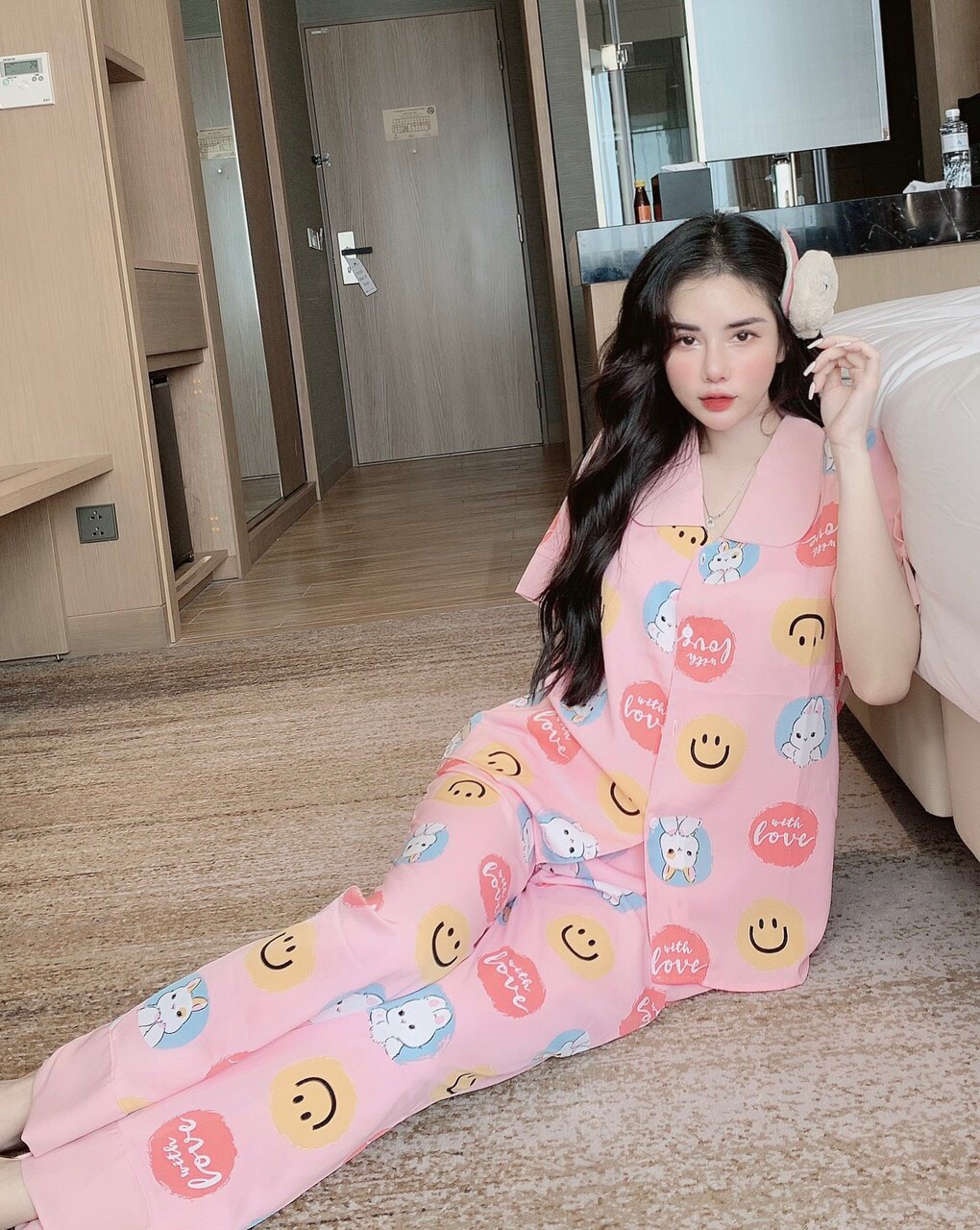 Bộ đồ ngủ mặc ở nhà cho nữ dưới 60kg