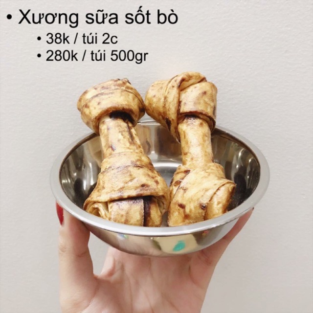 🐶Xương sữa tẩm sốt bò túi 500gram🐄