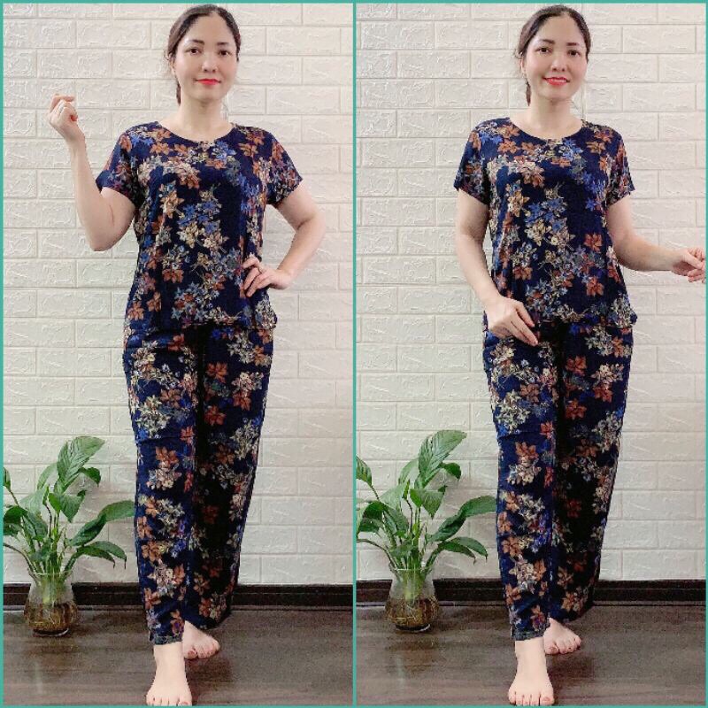 Bộ lanh nhung gia huy quần dài