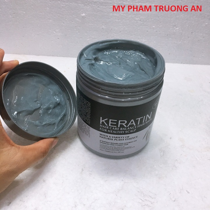 Kem hấp ủ tóc keratin 1000ml - keratin bùn nâu
