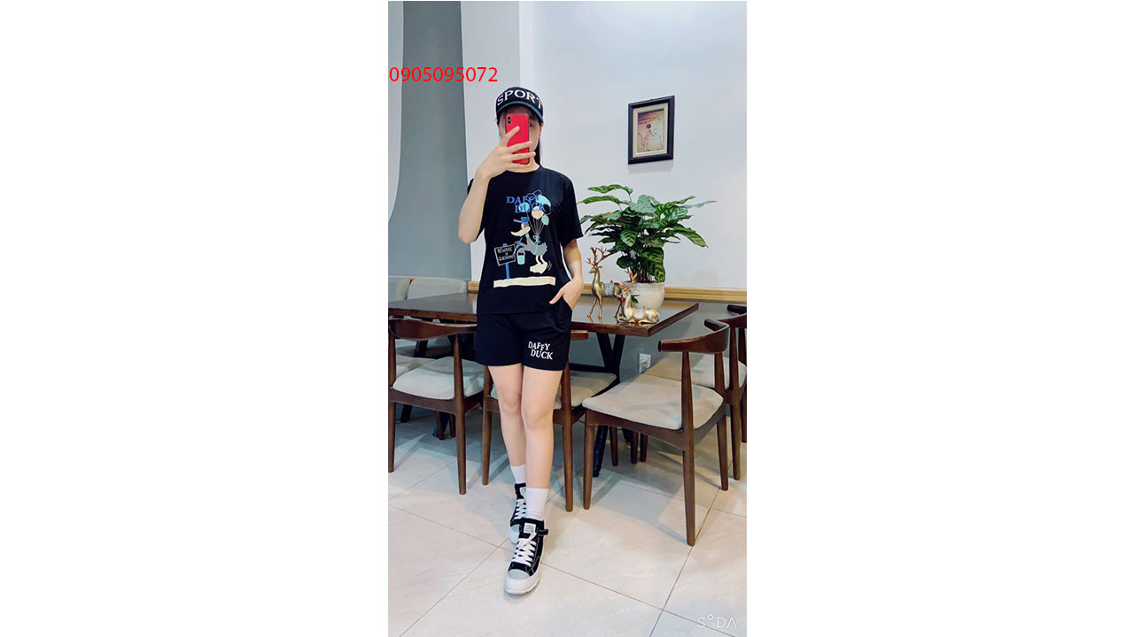 SET BỘ ĐÙI IN HÌNH VỊT DAFFY SIÊU CUTE _BD102