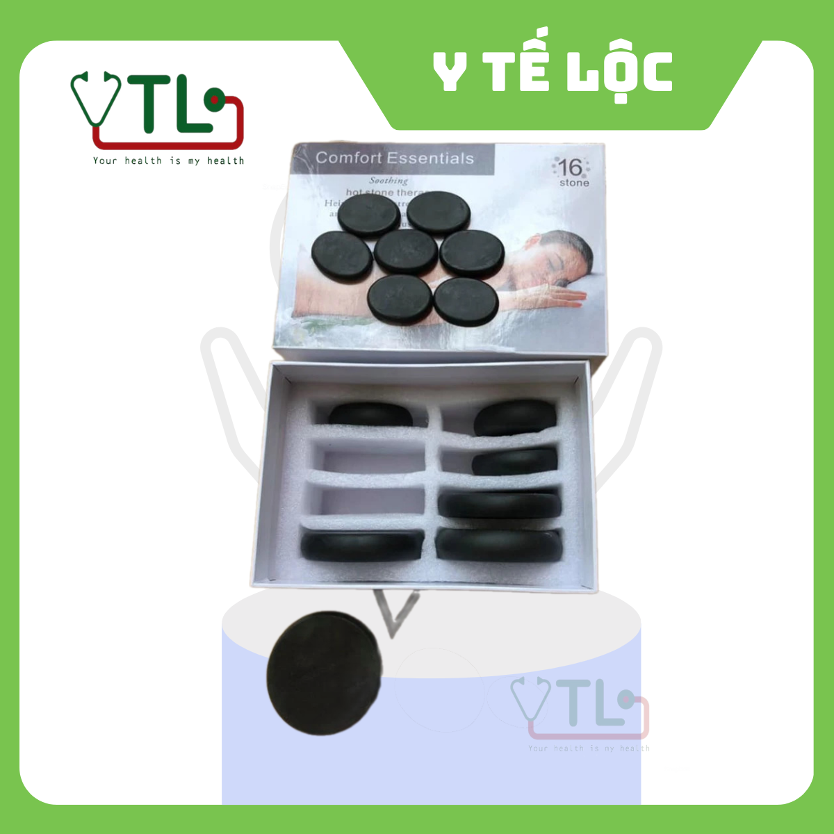 Bộ đá nóng 16 viên massage SPA cao cấp