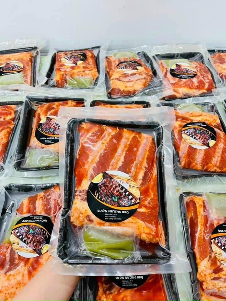Sườn nướng BBQ ướp sẵn 1kg (giao tphcm)