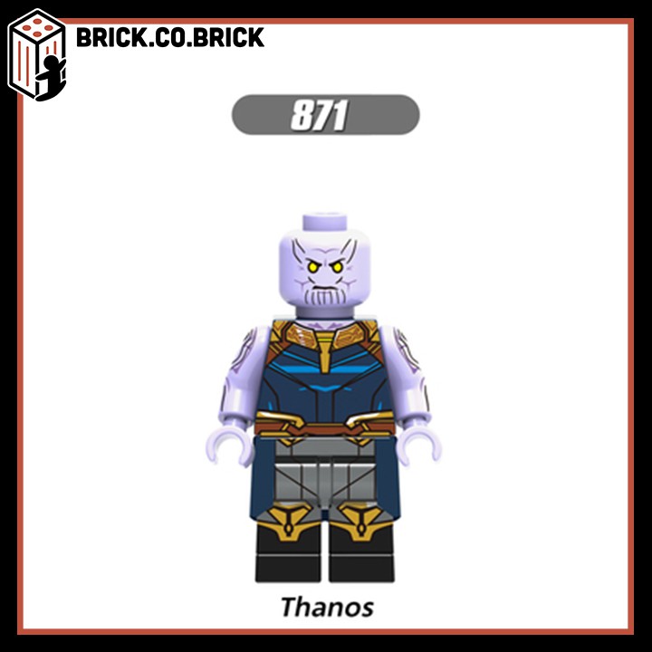 Đồ Chơi Lắp Ráp Minifigure Nhân Vật Mô Hình Siêu Anh Hùng Hãng Phim Marvels Và Dc: Captain Thanos X0193