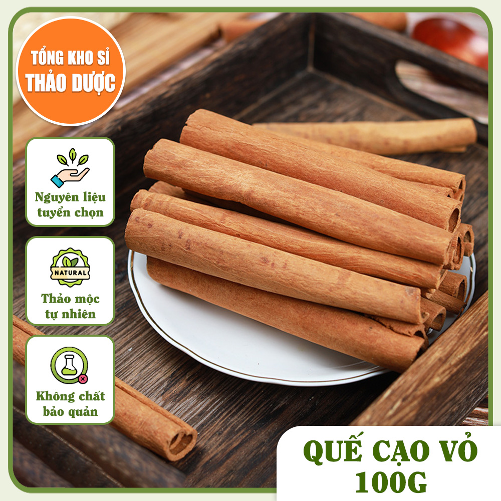 Quế thanh cạo vỏ 100g, quế thanh đẹp 8cm, cay, thơm, pha trà, gia vị nấu ăn, trang trí, xông nhà