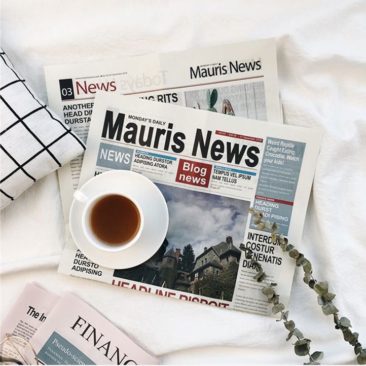 Tờ báo nước ngoài phong cách retro loại đẹp phụ kiện chụp ảnh