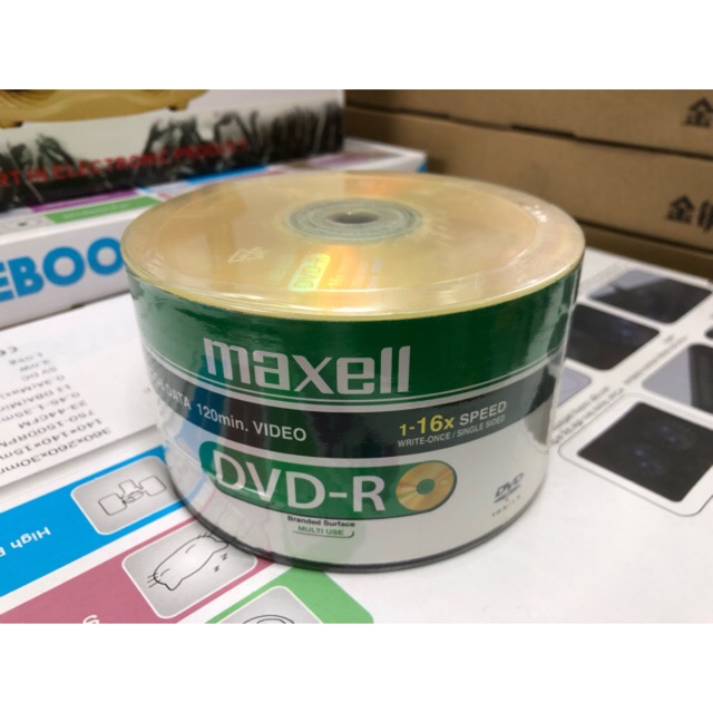 Combo 5  Đĩa trắng DVD-R Maxell (không vỏ)