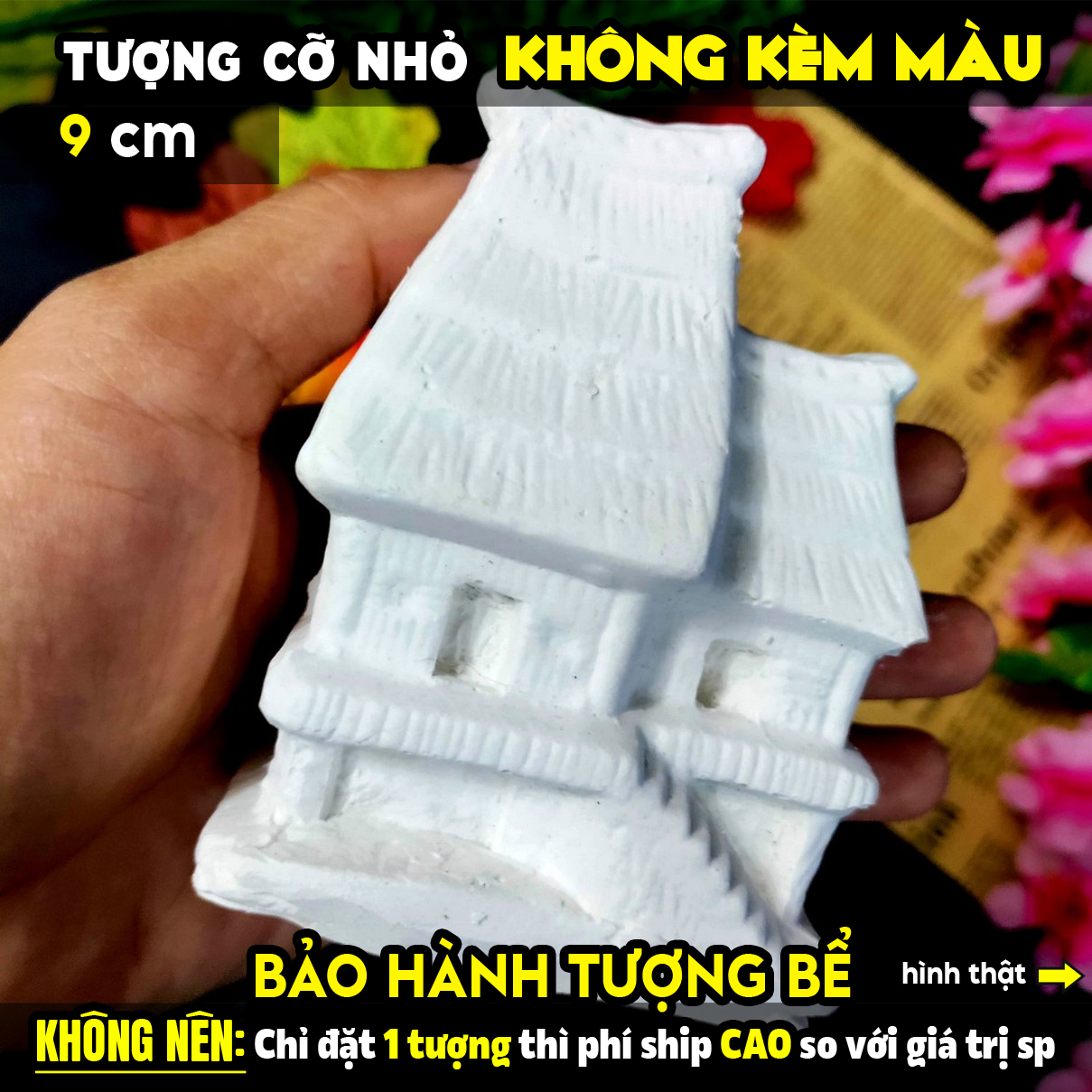 Coloring statue, small house, size M, gypsum statue, sculpture